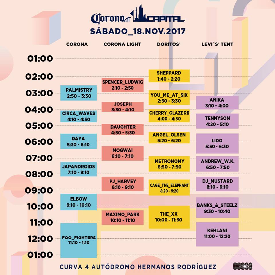 Ya hay horarios para el Corona Capital 2017