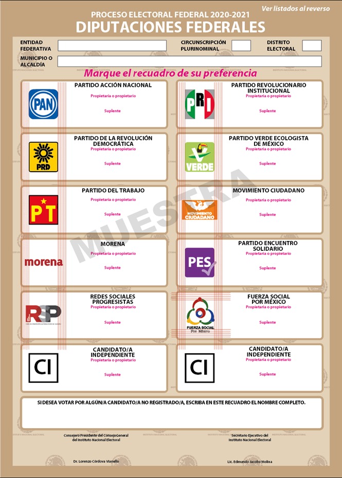 Presenta INE boleta que se utilizará en las próximas elecciones